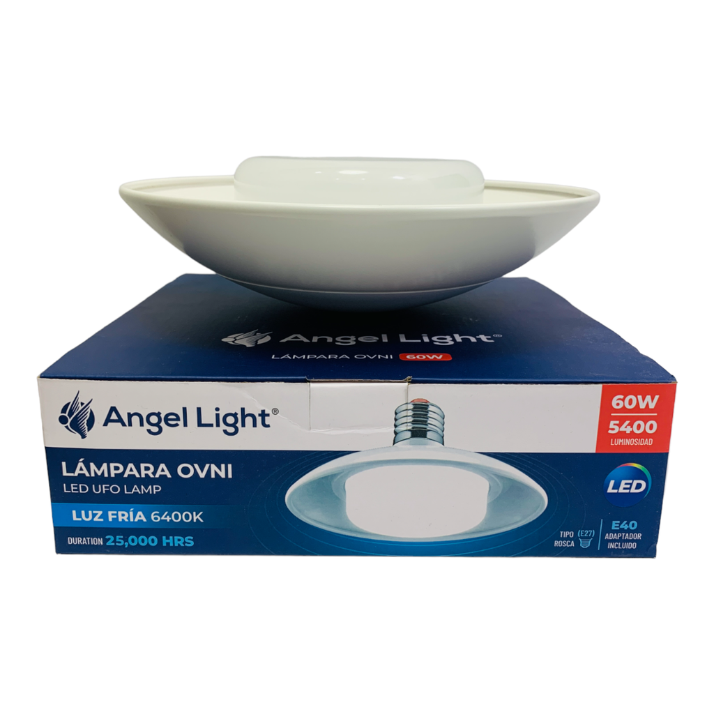 LAMPARA OVNI LED BLANCA 60W 6400K ANGEL LIGHT