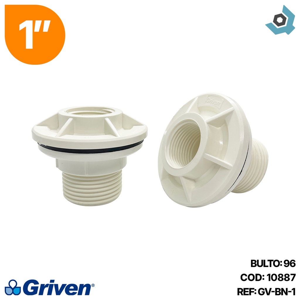 TUERCA PARA TANQUE 1" BLANCO GRIVEN