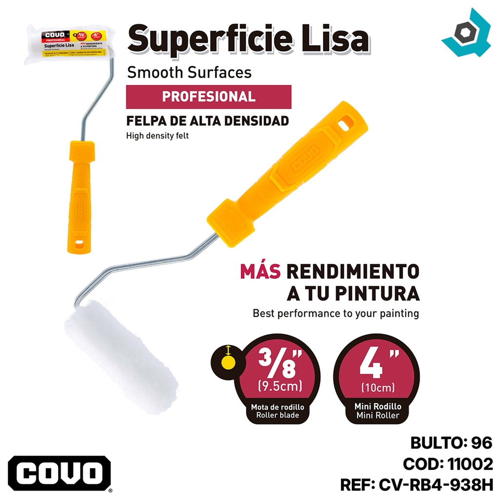 RODILLO PARA PINTURA 4" COVO