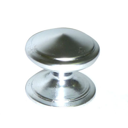 TIRADOR PARA MUEBLES DE BOTON PLATEADO