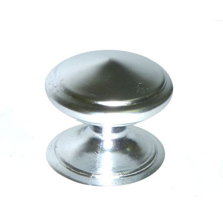 TIRADOR PARA MUEBLES DE BOTON PLATEADO