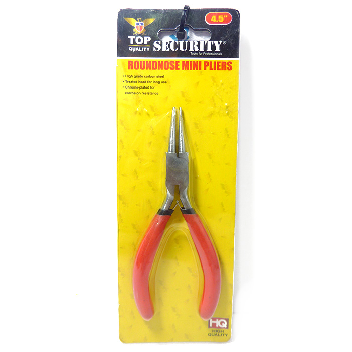 MINI PINZAS 4.5" PUNTA REDONDA SECURITY