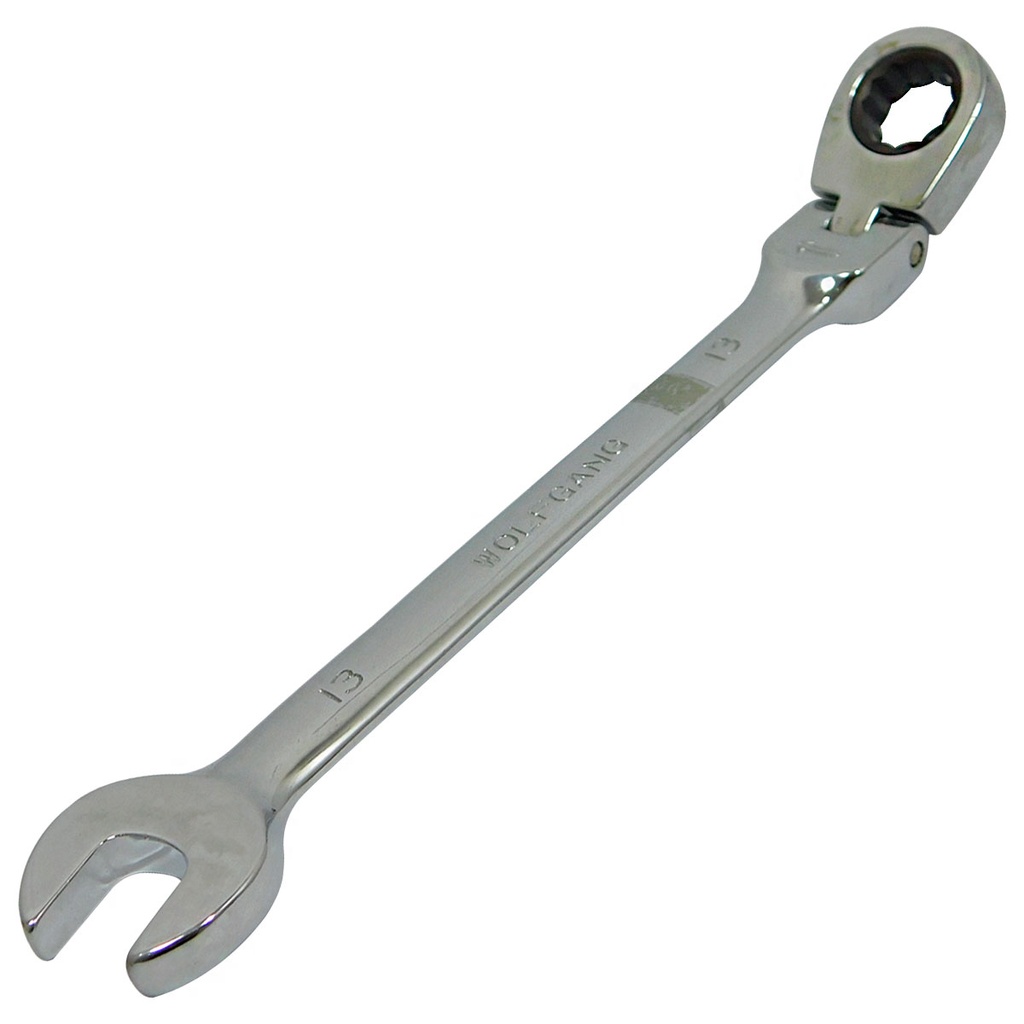 LLAVE COMBINADA 13MM CON RATCHET MOVIBLE WOLFGANG
