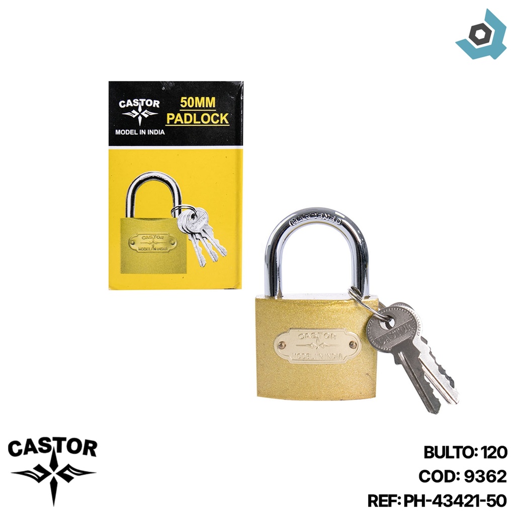 CANDADO 50MM CASTOR