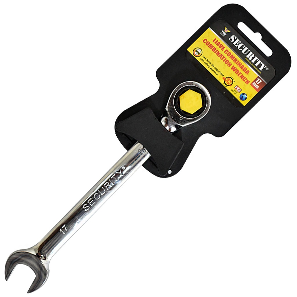 LLAVE COMBINADA 17MM CON RATCHET SECURITY