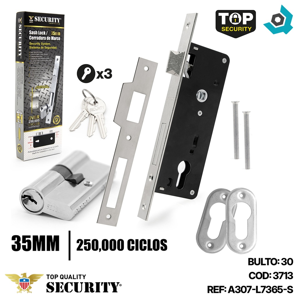 CERRADURA DE EMBUTIR 35MM SECURITY