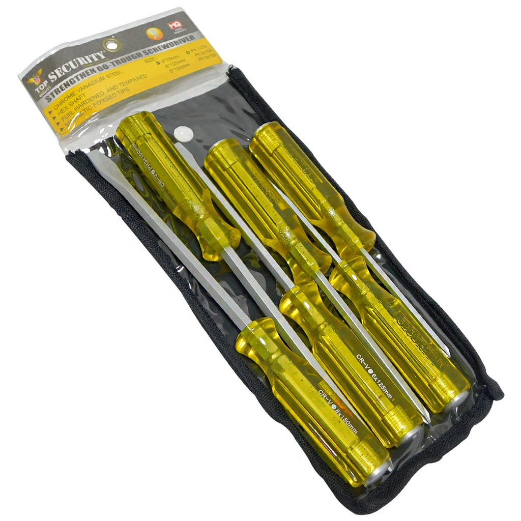 SET DE DESTORNILLADORES 6 PIEZAS SECURITY