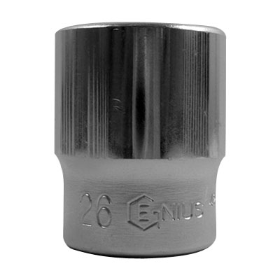 DADO 1/2" X 26MM 6 PUNTAS GENIUS