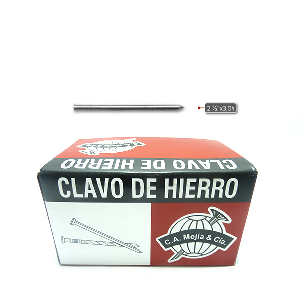 CLAVO DE HIERRO SIN CABEZA 2 1/2" X 3,0MM (50X500) MEJIA
