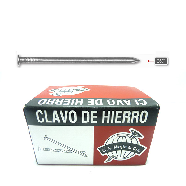 CLAVO DE HIERRO 3 1/2" X 4,30MM CALIBRE 8 (50X500GR) MEJIA