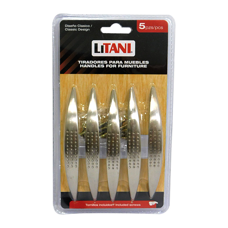 JUEGO DE TIRADORES 5PZAS 96MM LITANI