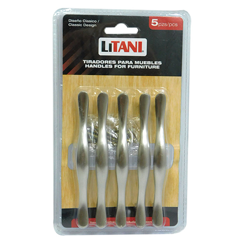 JUEGO DE TIRADORES 5 PZAS 96MM LITANI