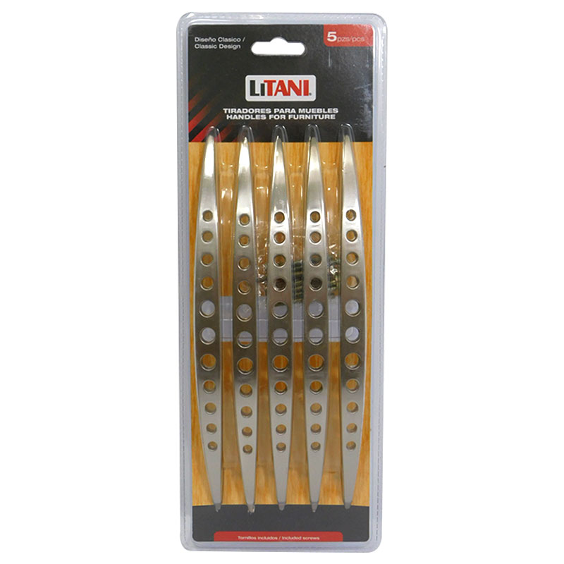 JUEGO DE TIRADORES 5PZAS 192MM LITANI