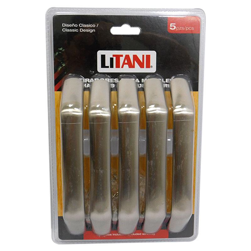 JUEGO DE TIRADORES 5PZAS 160MM LITANI