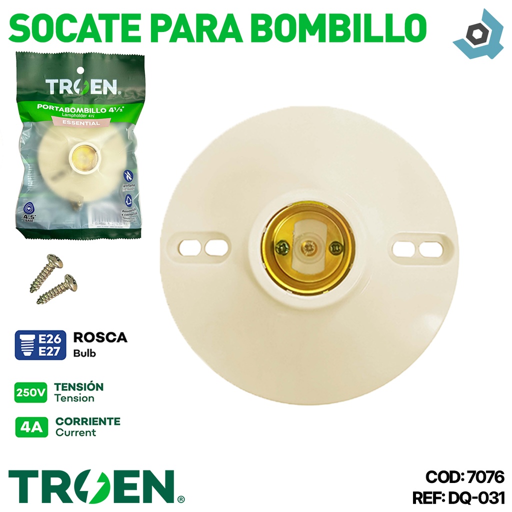SOCATE PARA BOMBILLO TROEN