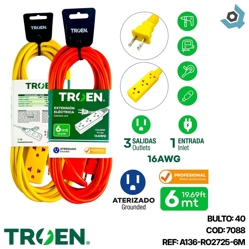 EXTENSION ELECTRICA TROEN 6M