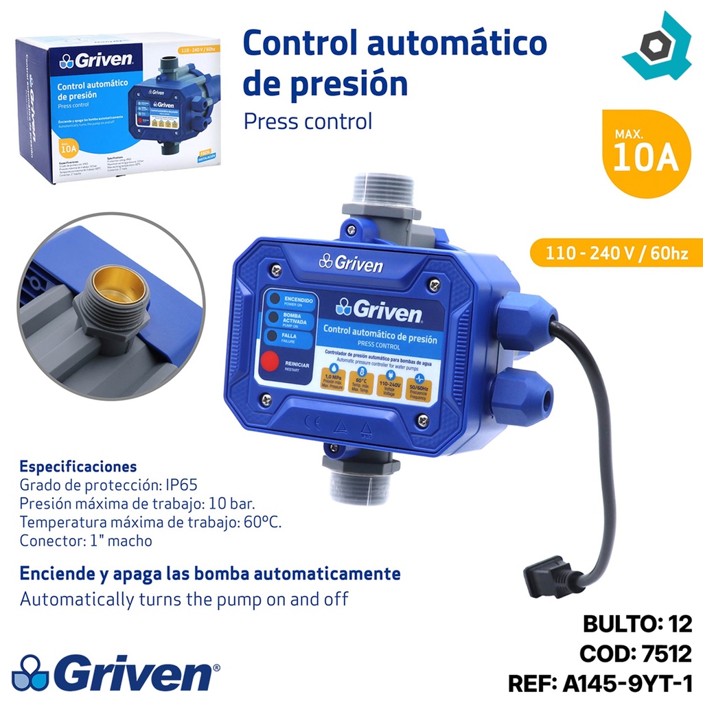 CONTROL AUTOMATICO PARA BOMBAS DE AGUA GRIVEN