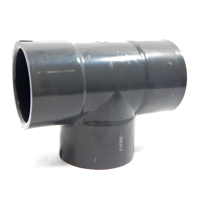 TEE PVC PRES SCH 80 2" HS TUBRICA