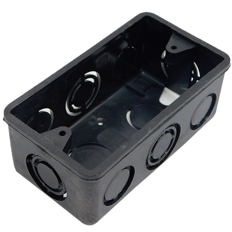 CAJETIN PVC CONDUIT RECTANGULAR 4"X2" NEGRO DP