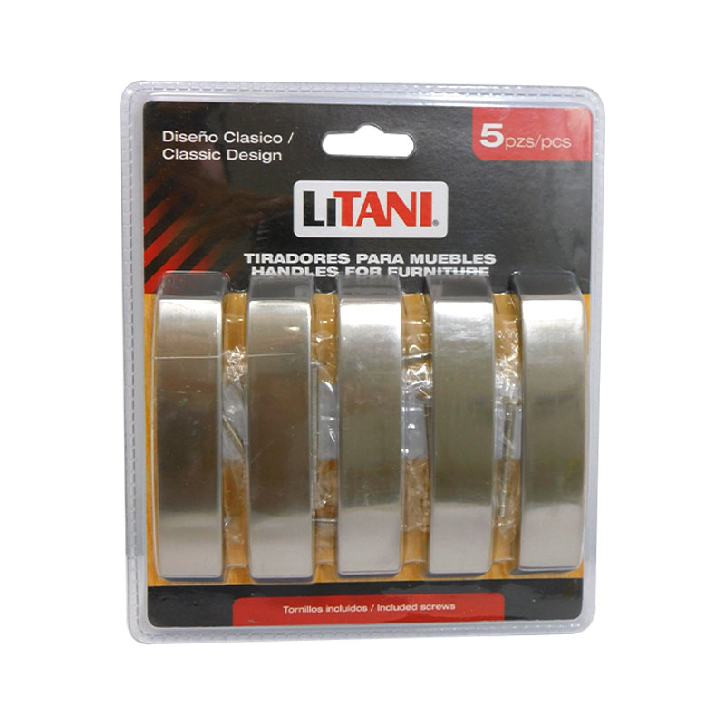 JUEGO DE TIRADORES 5PZAS 96MM LITANI