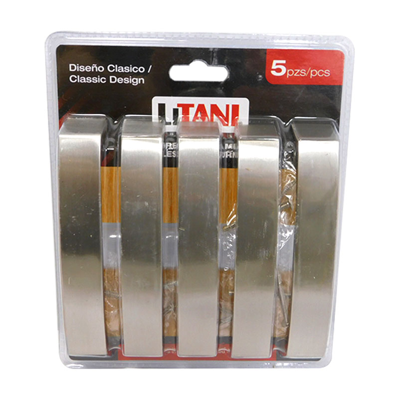 JUEGO DE TIRADORES 5PZAS 128MM LITANI