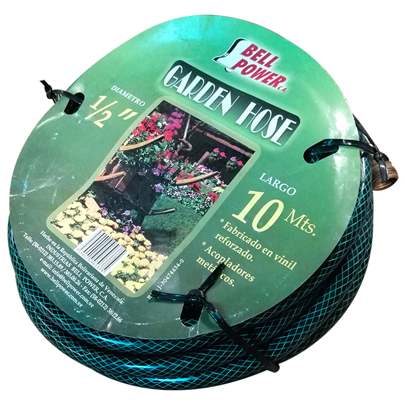 MANGUERA 1/2" X 10MTS CONEXION BRONCE BELL POWER