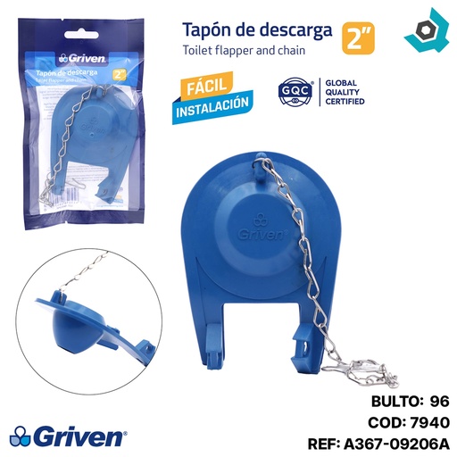 [7940] TAPON DE DESCARGA 2" PARA INODORO GRIVEN
