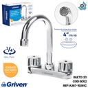 GRIFERIA PARA LAVAMANOS 4" CUELLO DE BAR GRIVEN