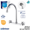 GRIFERIA PARA FREGADERO 8" CUELLO DE CISNE GRIVEN