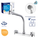 GRIFERIA PARA FREGADERO 8" CUELLO DE COBRA GRIVEN