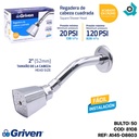 REGADERA PARA BANO 2" CABEZA CUADRADA GRIVEN