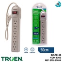 REGLETA ELECTRICA 6 TOMAS CON TIERRA TROEN