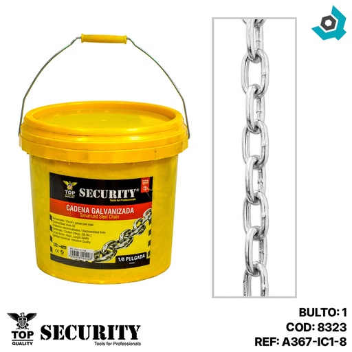[8323] CADENA 1/8" DE ACERO GALVANIZADO SECURITY