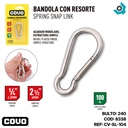 BANDOLA MOSQUETON 2 1/2" DE ACERO COVO