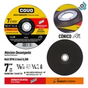 DISCO DE DESBASTE 7" DE METAL COVO
