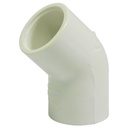CODO 45GR PVC PRES 1/2" BLANCO TUBRICA