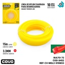 NYLON CUADRADO PARA DESMALEZADORA 15MT X 3.3MM COVO