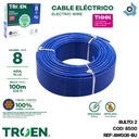 CABLE ELECTRICO 8 AWG AZUL 7 HILOS TROEN