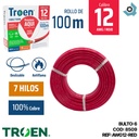 CABLE ELECTRICO 12 AWG ROJO 7 HILOS TROEN