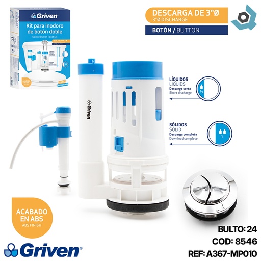 [8546] HERRAJE PARA W.C DE BOTON DOBLE GRIVEN