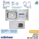 FREGADERO INDIVIDUAL 42 X 35 CM CON ESCURRIDOR GRIVEN