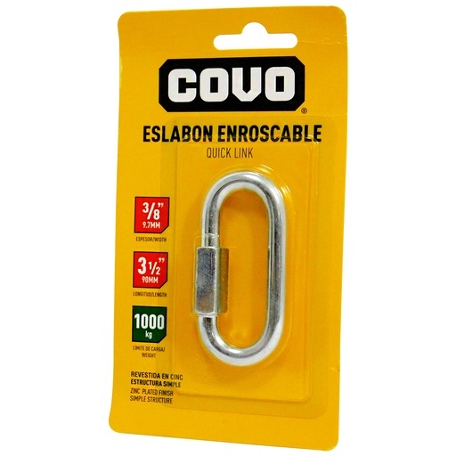 [8585] BANDOLA CON SEGURO ENROSCABLE 3 1/2" COVO