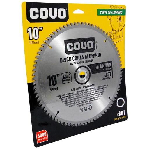 [8598] DISCO DE SIERRA 10" PARA ALUMINIO COVO