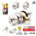 CERRADURA DE POMO PARA DORMITORIO CROMADO COVO