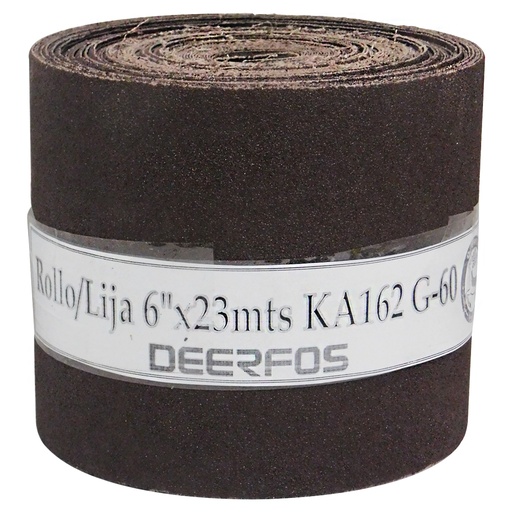[8617] ROLLO DE LIJA 6" X 23MTS GRANO 60 DEERFOS