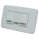 APAGADOR TRIPLE BLANCO TROEN