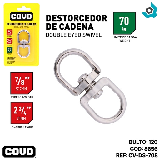 [8656] DESTORCEDOR DE CADENA 2 3/4" COVO