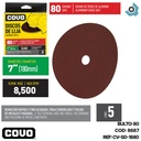 DISCO DE LIJA 7" X 7/8" GRANO 80 COVO