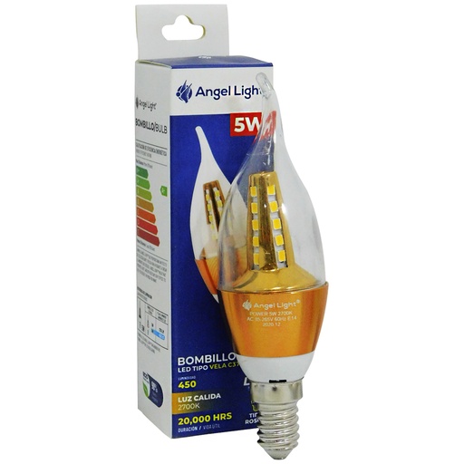[8771] BOMBILLO LED 5W TIPO VELA ANGEL LIGHT
