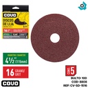 DISCO DE LIJA 4 1/2" X 7/8" GRANO 16 COVO